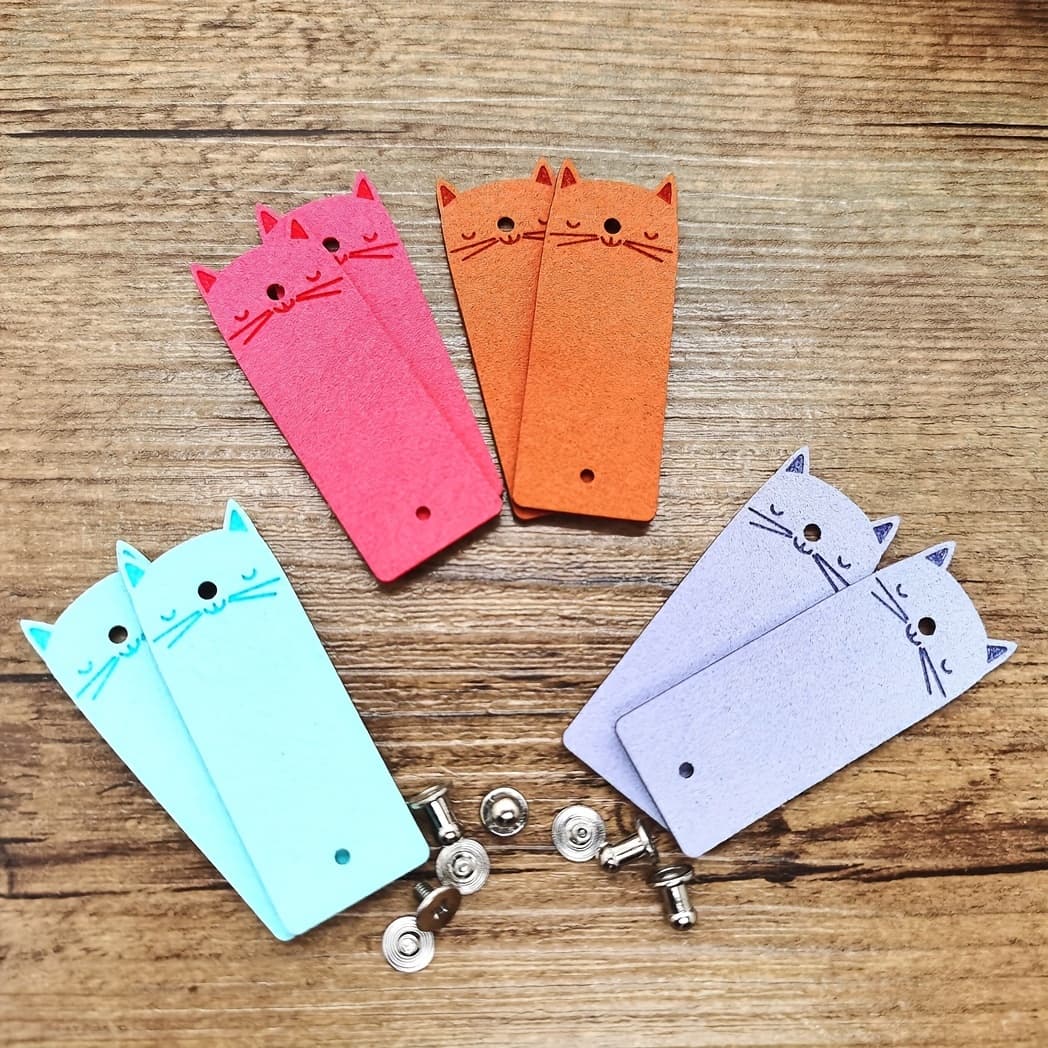 TEMU 8pcs Colorful Kitten Tags With 4 Sets Of Nails