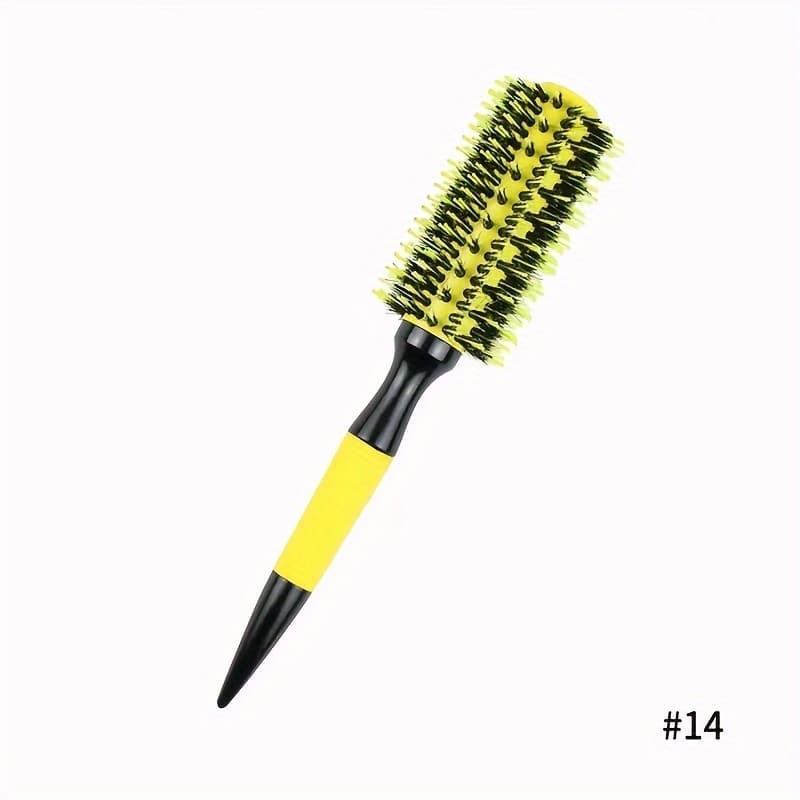 TEMU 1pc Yellow Aluminum Tube Hairdressing Comb Professional Cylinder Comb For Hair Blowing And Hair Styling
