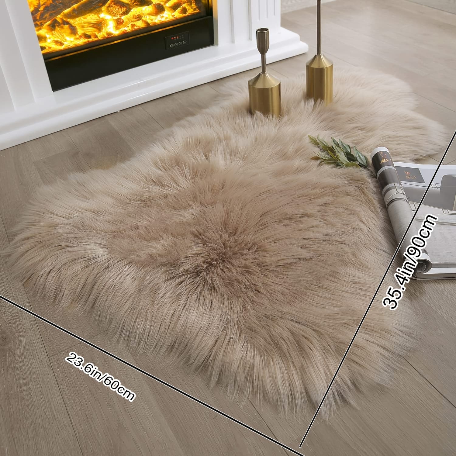 TEMU 1pc Area Rug, Fluffy And Super Soft Carpet, Machine Washable Wool Rug, Decorative Floor Rug For Living Room And Bedroom, Perfect Christmas Gift For Home Decoration