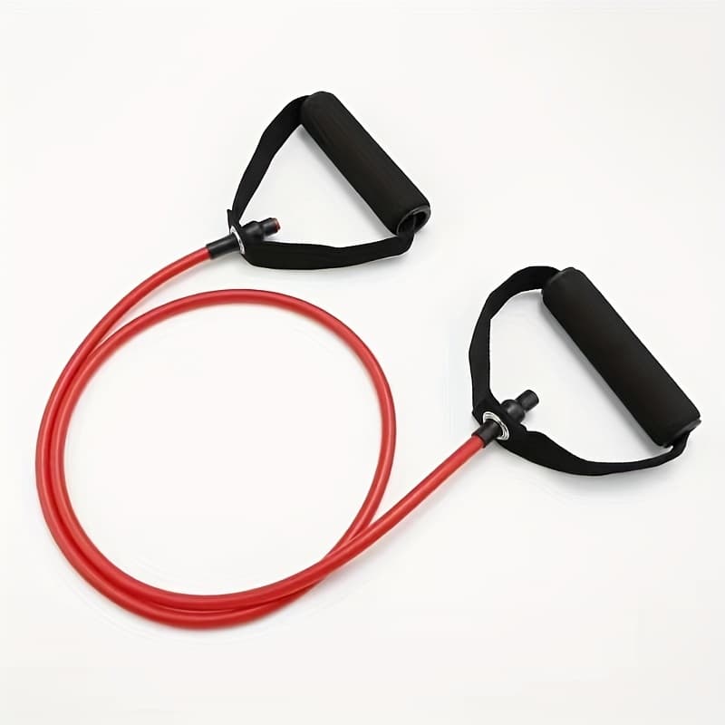 TEMU 1pc Pilates Tension Rope With 2 Handle, Yoga Fitness Resistance Rope, Workout Equipment