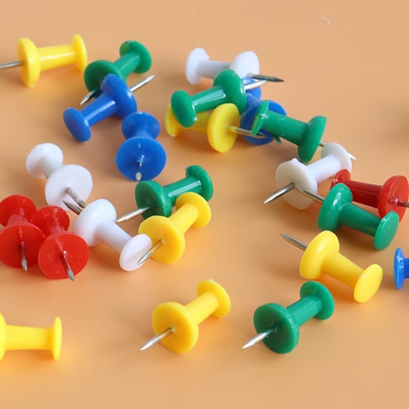 TEMU 200pcs Minimalist Large Capacity Colorful Push Pins Photo Postcards Decoration Clear Big Head