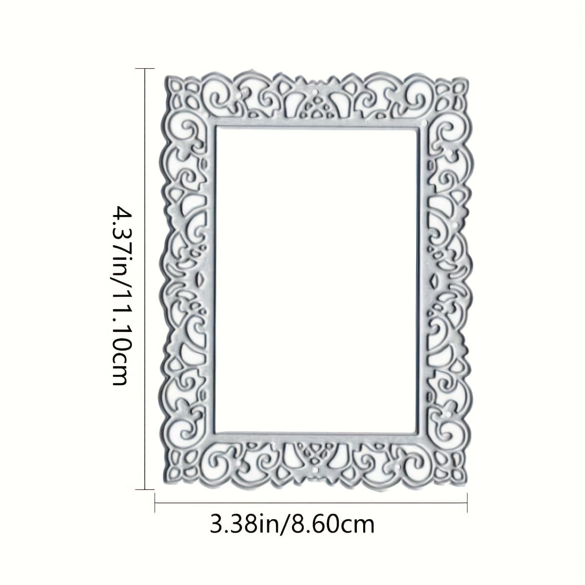 TEMU Lace Frame Metal Die Cuts, Cutting Dies Stencils For Diy Scrapbooking Album Decorations Embossing Paper Dies Card Making