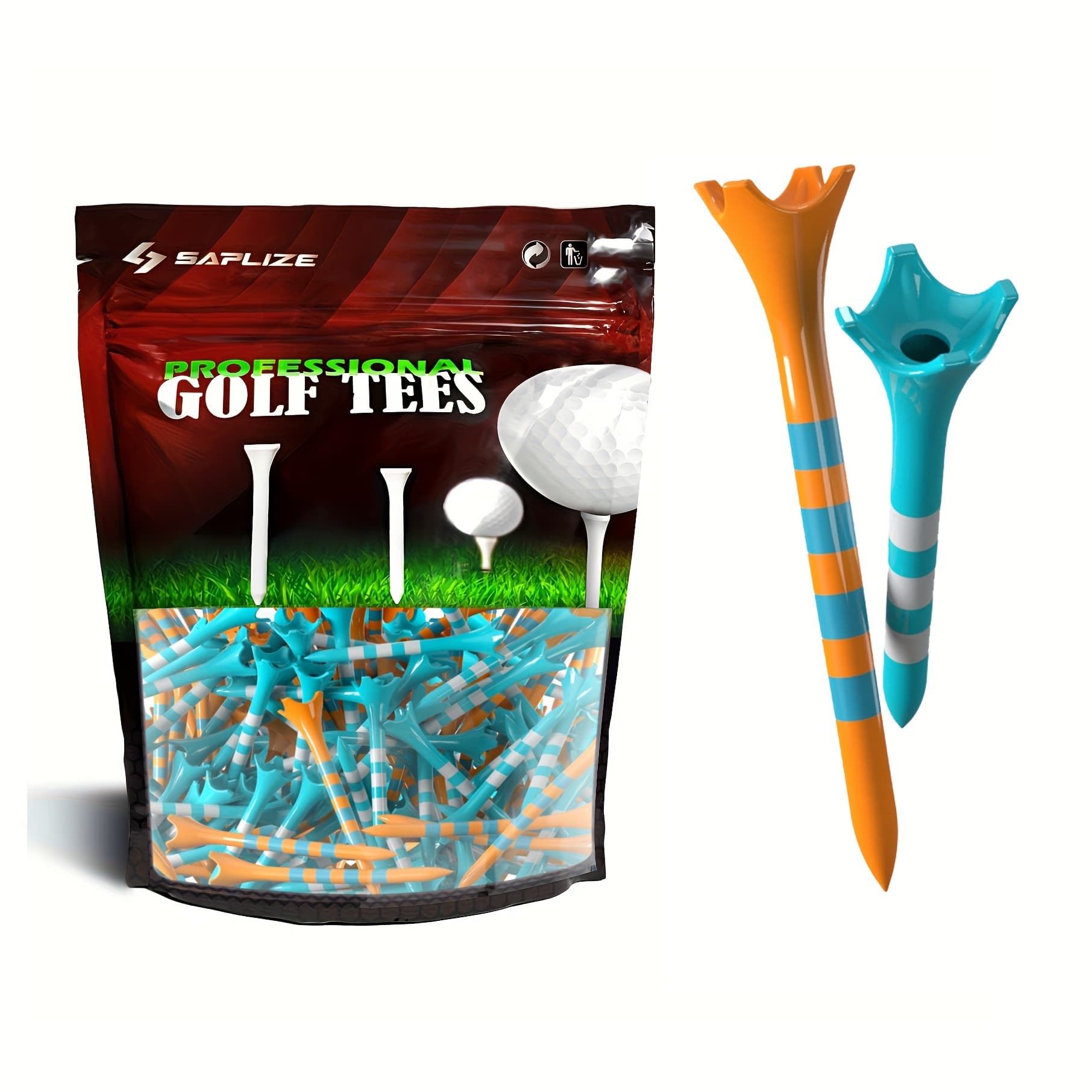 TEMU 50pcs/100pcs Mixed Color Thickened Plastic Golf Balls T