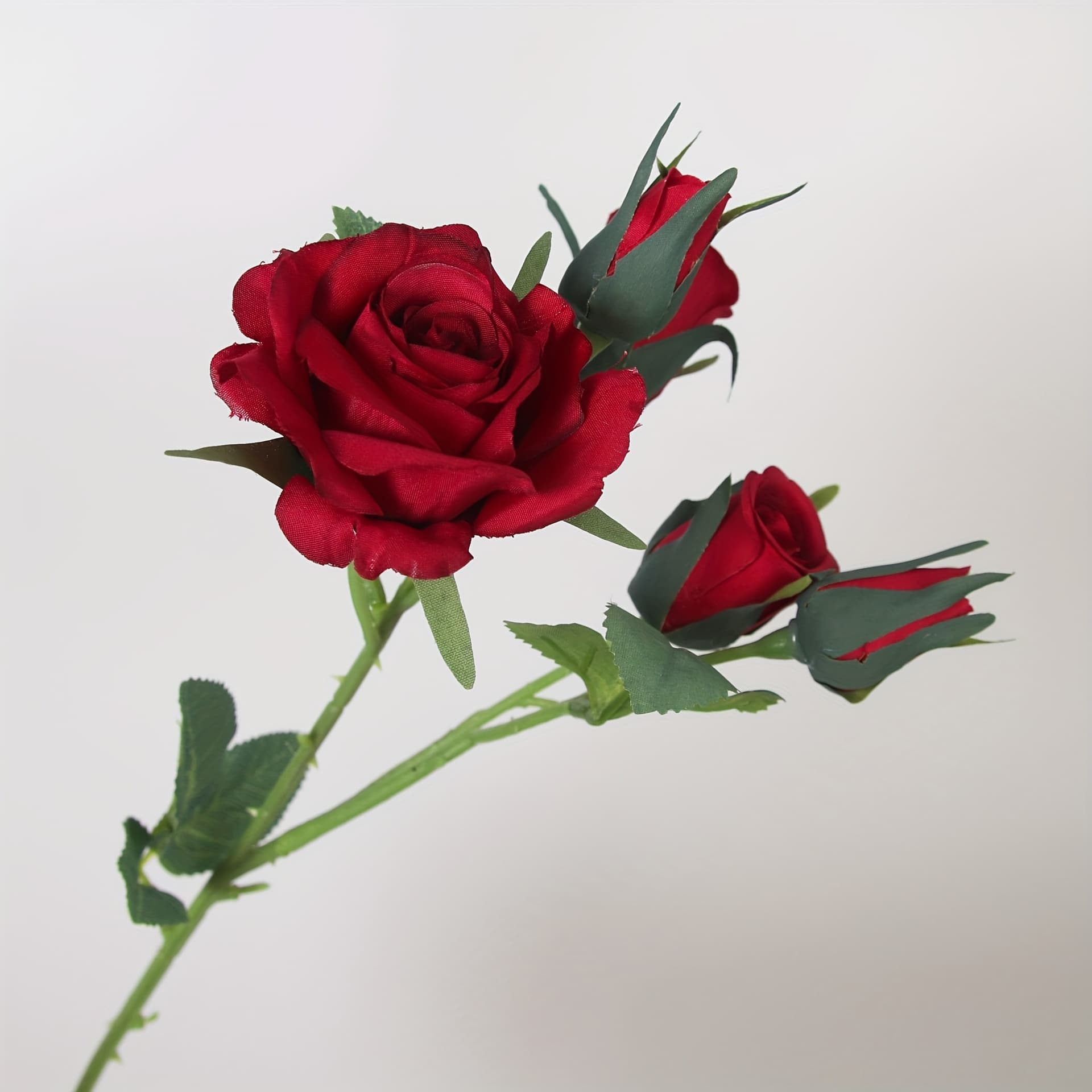 TEMU 1 Branch, 5-head Artificial Rose, Artificial Rose, Fake Flower Decoration, Wedding Decoration, Gift, Room Decoration
