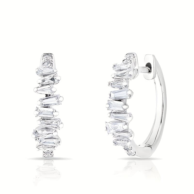 TEMU 1 Pair Of Personalized Cold Wind Irregular Type Women's Earrings, Fashion Women's Earrings, High-grade Silver-plated Earrings, Versatile Daily Jewelry
