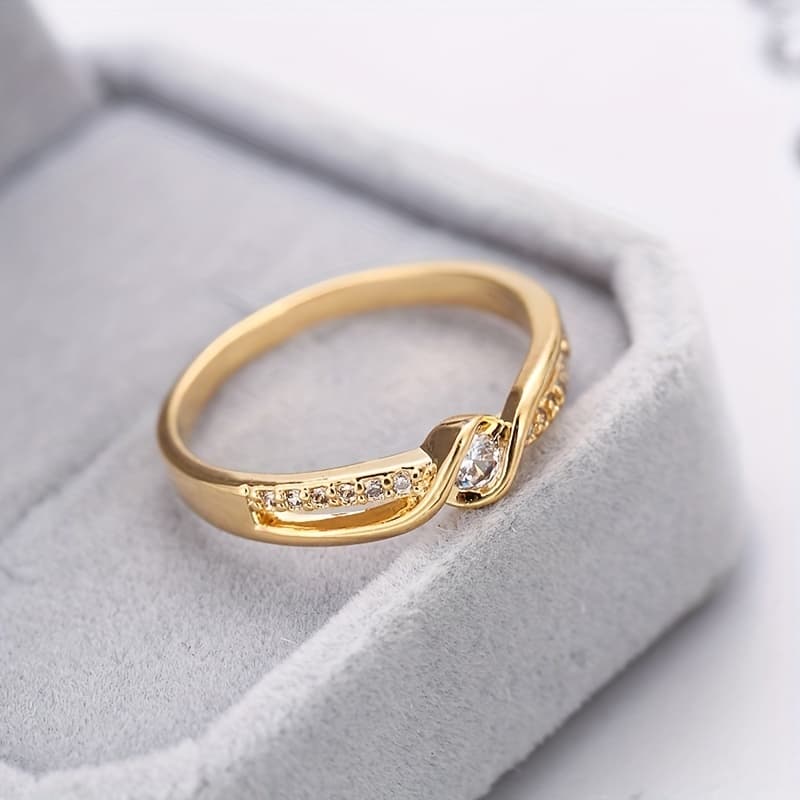 TEMU Minimalist Light Luxury Niche Ring For Women, Fashionable And Design