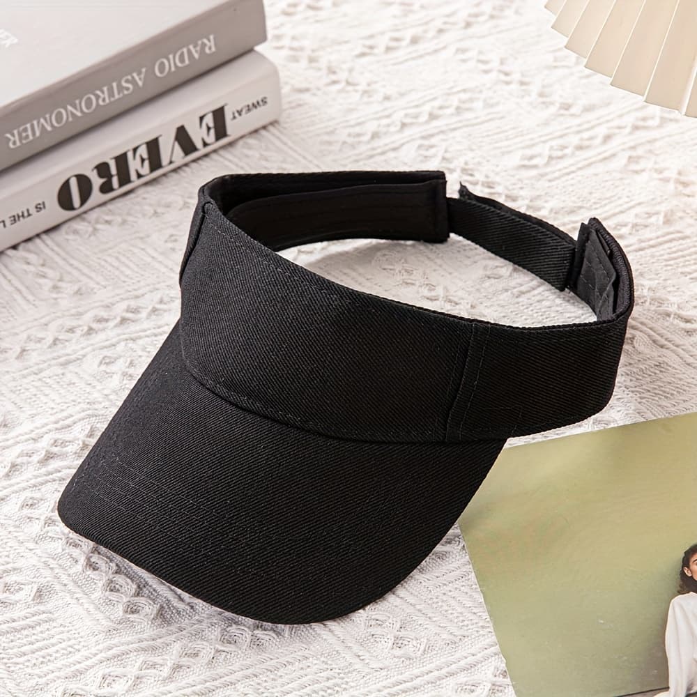 TEMU Japanese And Korean Men's And Women's Sunshade Caps, Open Top Outdoor Sunscreen Duck Tongue Baseball Hat, Sports Solid Hat