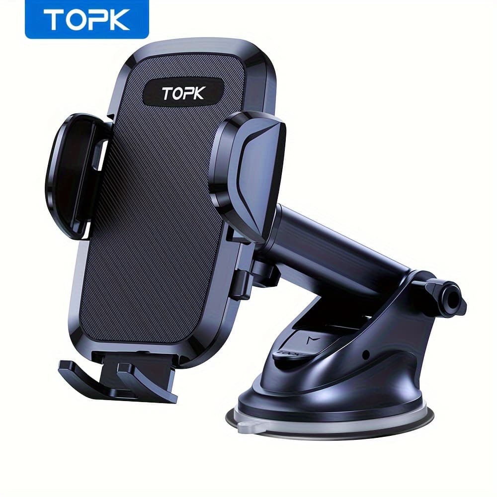 TEMU Topk Phone Stand Holder For Car Mount Automobile Cell Phone Holder Car Mount For Iphone Universal Dashboard Mount Smartphones