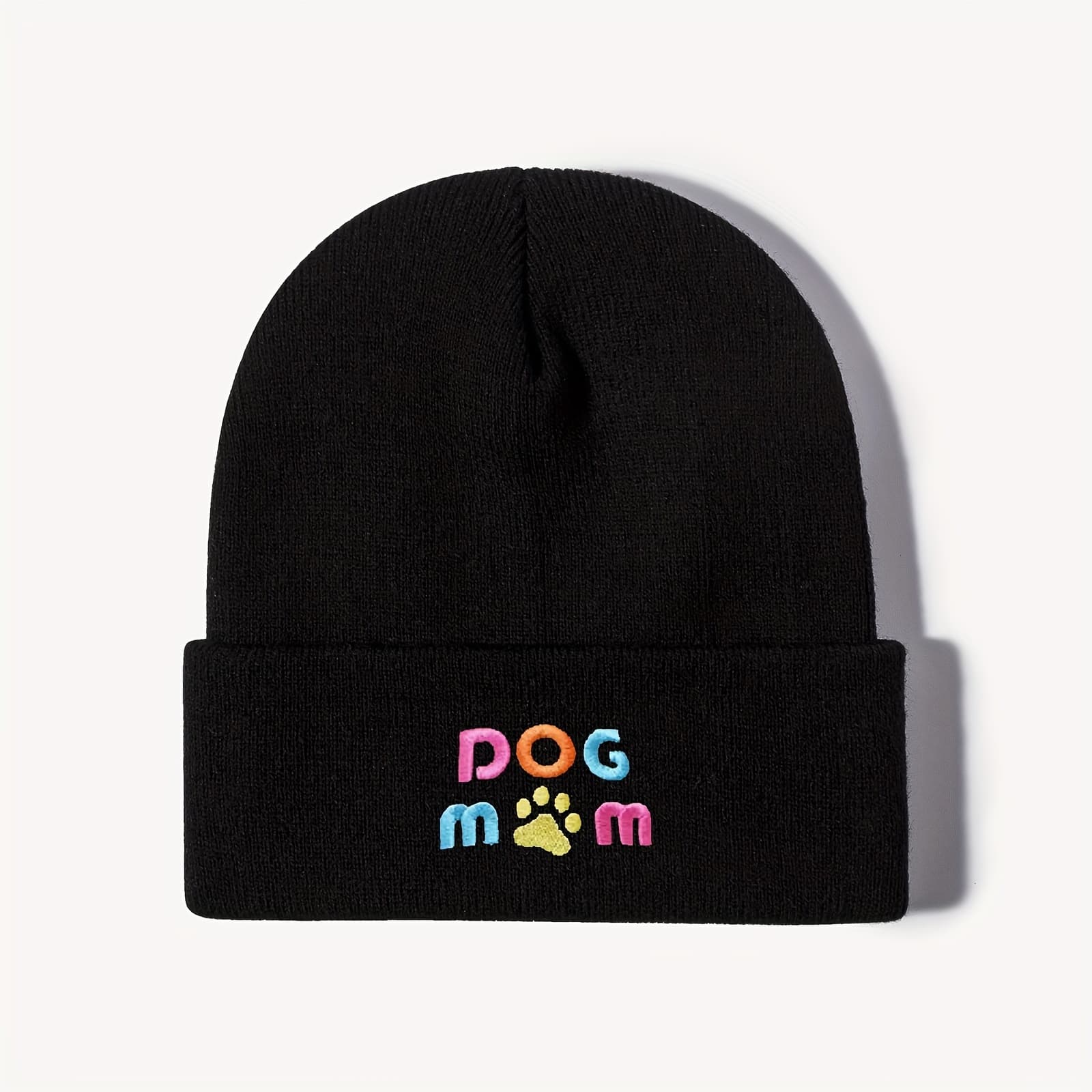 TEMU New Autumn/winter Fashionable Warm Embroidered "dog Mom" Hat Y2k
