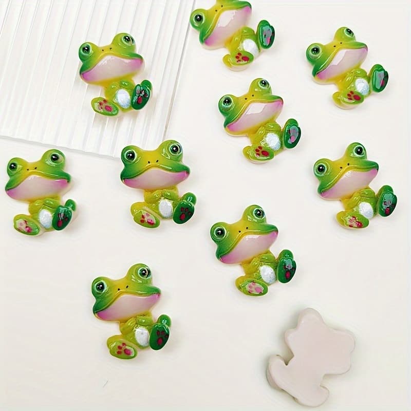 TEMU 10 Adorable Jewelry Additions, Painted Frogs Suitable For Jewelry Making And Decoration