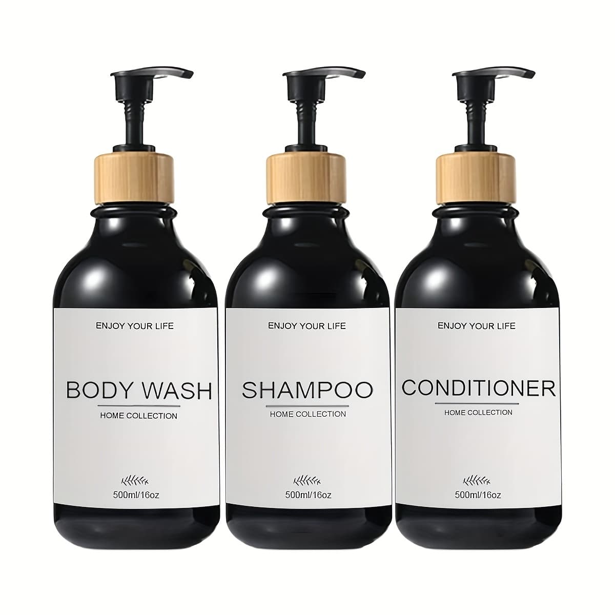 TEMU 3pcs 500ml Waterproof Lotion Dispenser For Bathroom Shampoo, Shower Gel, And Body Lotion Storage - Home Decoration