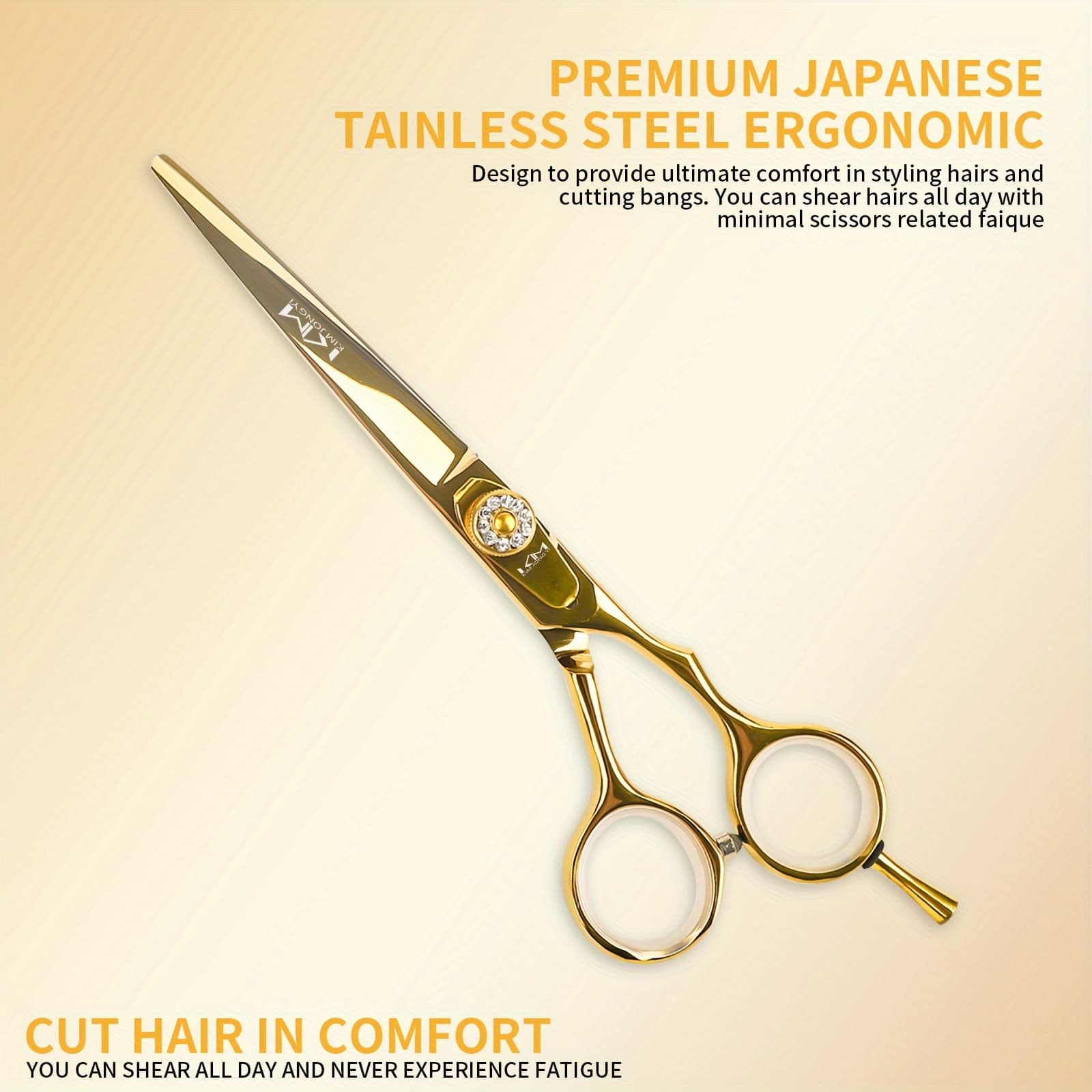 TEMU 1pc Professional Haircut Scissors, Barber Hair Cutting Scissors, 6. 5 Inch Stainless Steel Hair Styling Scissors