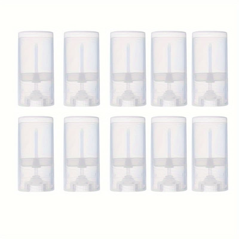 TEMU 10pcs 15ml Lip Balm Tube Lip Gloss Lipstick Tubes Plastic Empty Perfume Deodorant Containers Refillable Bottle Makeup Container