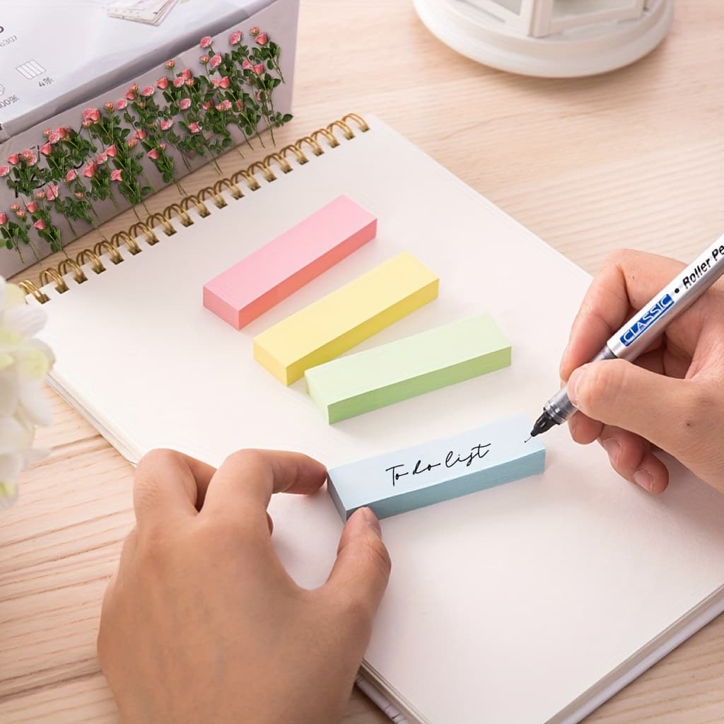 TEMU Set Of 400 Small Rectangular Colorful Sticky Notes, Ideal For Messages For Students, Home, School, And Office Use