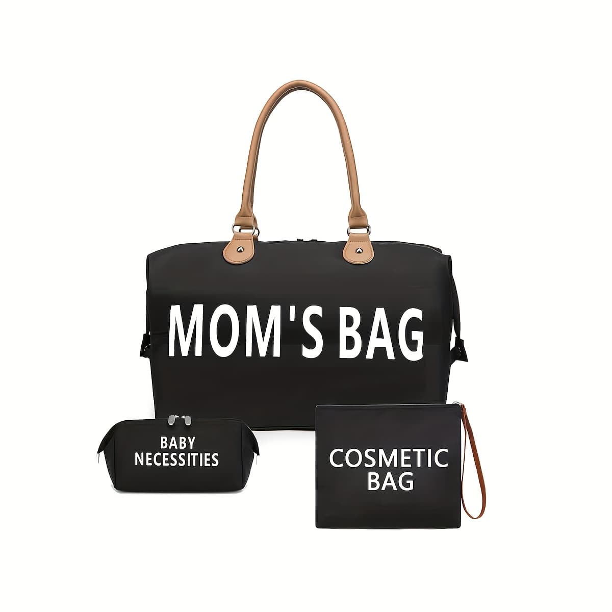 TEMU 3pcs/set Large Capacity Multifunctional Travel Bags, Diaper Bag, Portable Mother Bag