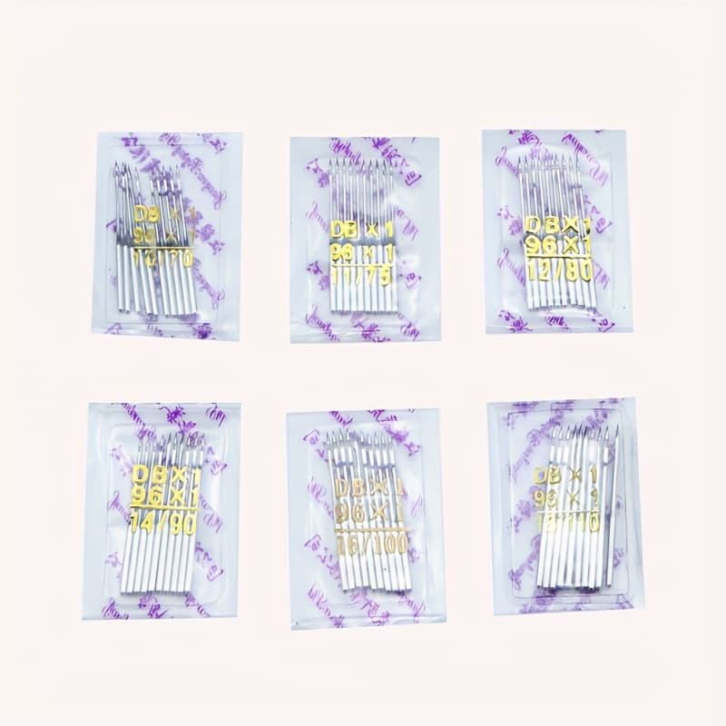 TEMU 60pcs/ 6pcs/pack Industrial Sewing Machine Needles, 10/70 11/75 12/80 14/90 16/100 18/110 Flat Lock Needles, Computer Flat Lock Round Head Needles, Sewing Machine Additions