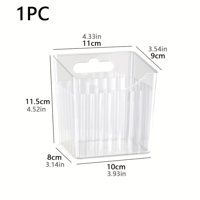 TEMU Bathroom Toothbrush And Toothpaste Holder Organizer With Comb Storage Rack, Punch-free Wall-mounted Toilet Countertop Shaver Storage Container Organizer