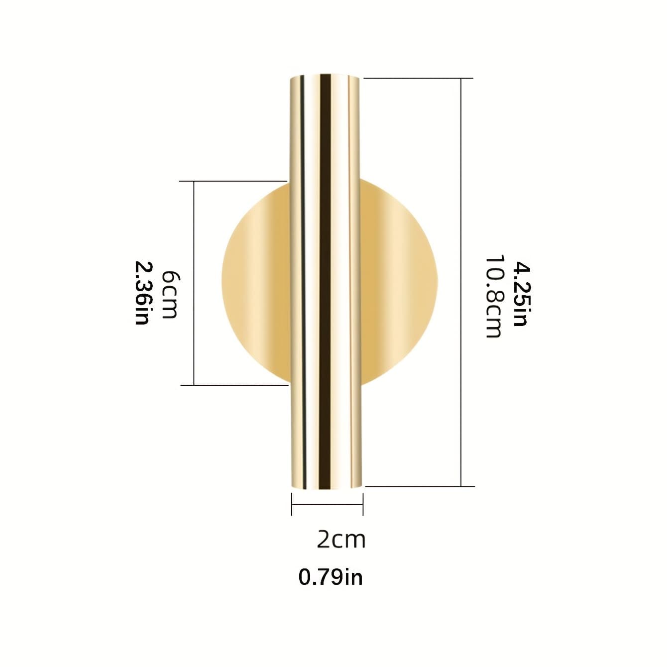 TEMU 1pc Vase Nordic Style Wall Insert Tube Vase Golden No-drill Living Room Wall Decoration Pendant