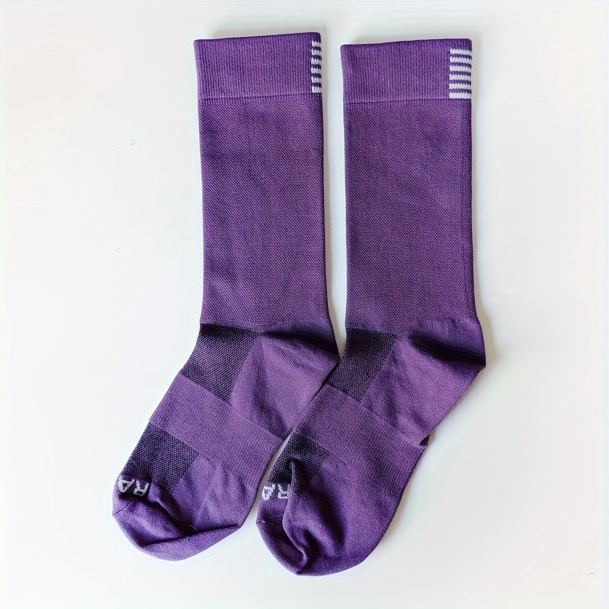 TEMU 1 Pair Athletic Cycling Socks, Comfortable & Breathable, Sweat Absorption Autumn Winter Warm Mid-tube Socks