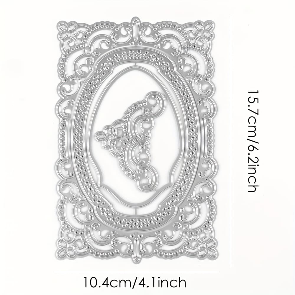 TEMU Long Greeting Card Frame Cutting Dies For Diy Scrapbooking Embossed Photo Card Making Cutting Mold Supplies