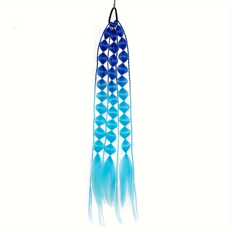 TEMU 20-inch Ombre Bubble Ponytail Twist Braids Hair Extension With Elastic Band For Women