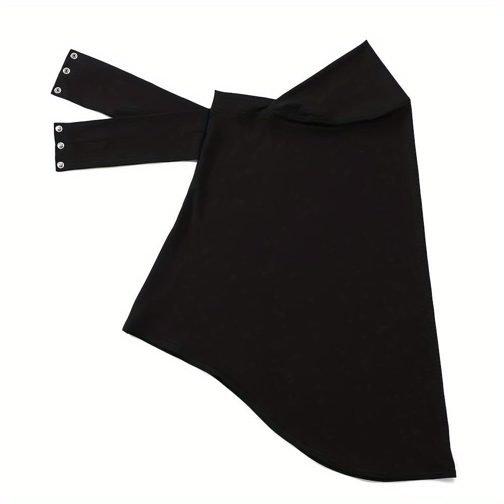 TEMU 1pc Women's Quick-dry Sweat Cloth Sports Convenient Headscarf With Tie And Button Sports Hijabs