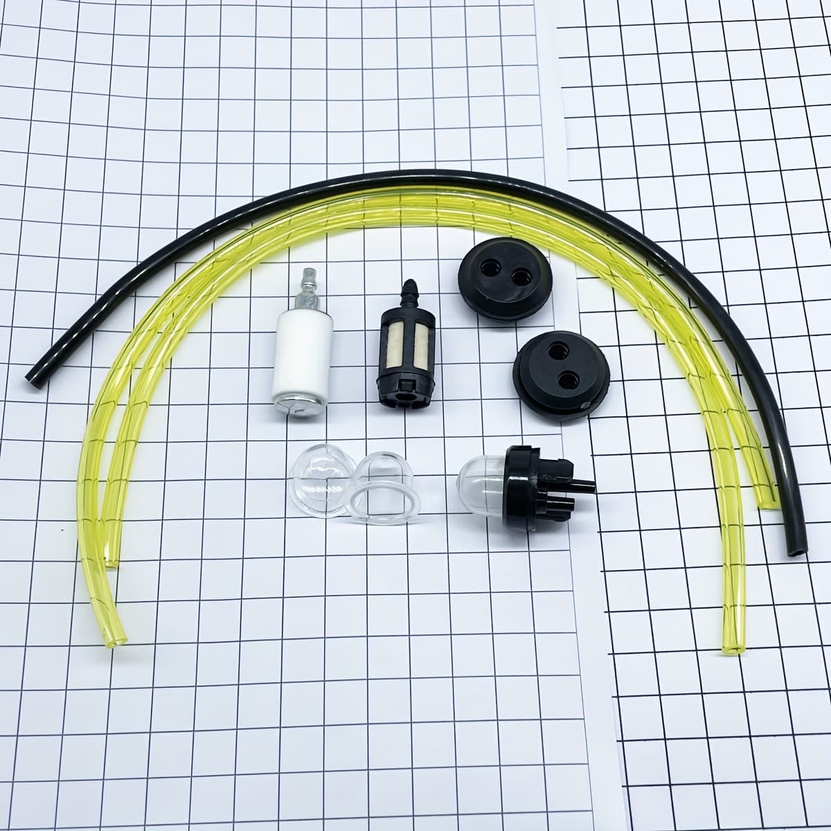 TEMU 10pcs Universal Fuel Line Hose Tube Primer Bulb Spare Parts Chainsaw Blowers Trimmer Carburetor For For Chainsaw