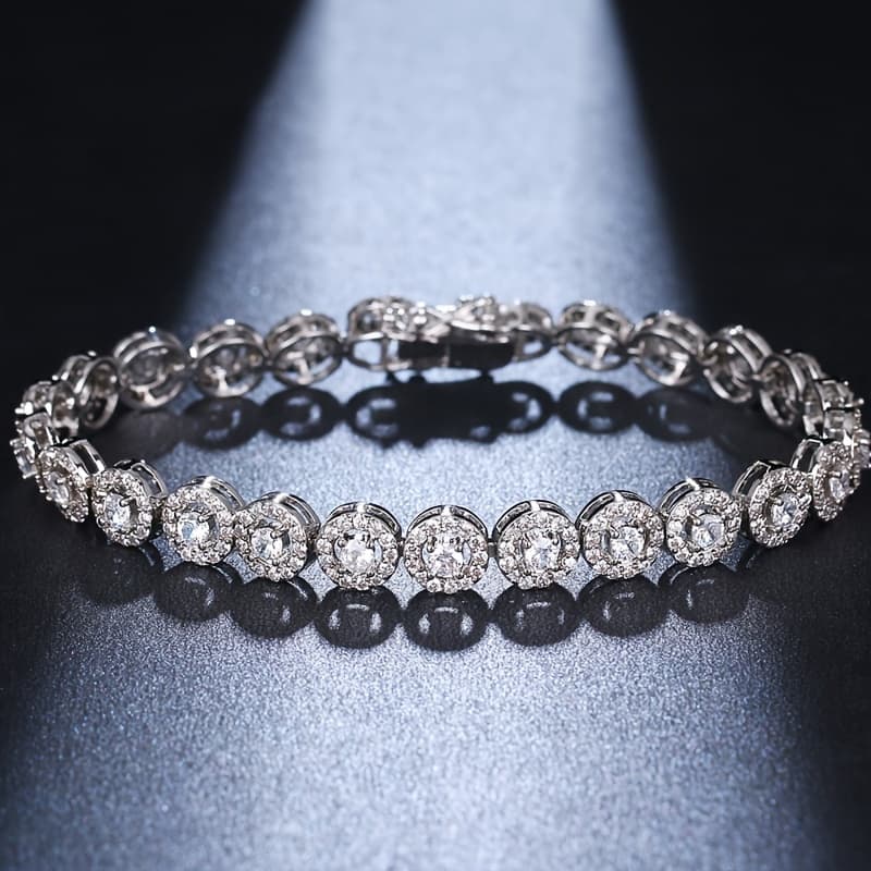 TEMU Mango Small Ornament Easy Sparkling Luxurious Micro-pave Synthetic Zirconia Women's Wedding All-match Jewelry