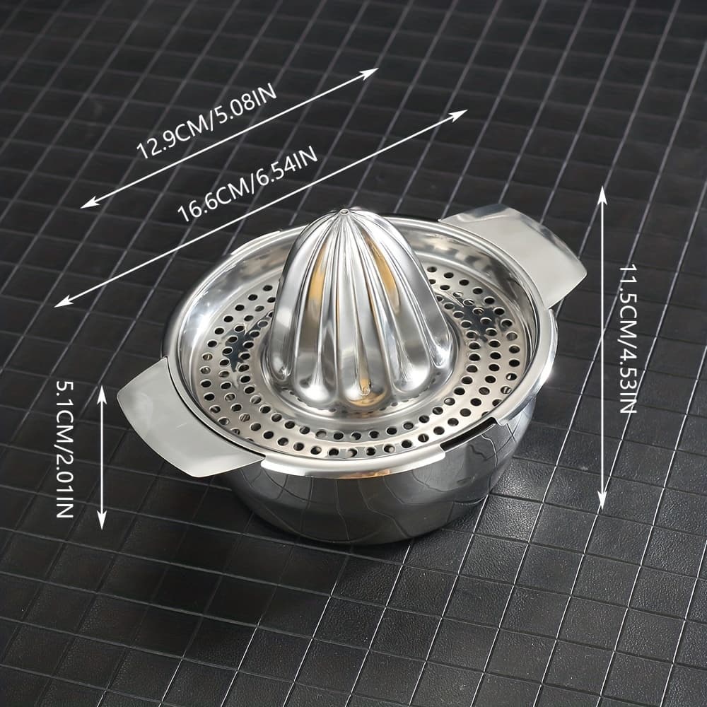 TEMU Stainless Steel Manual Juicer For Squeezing Fruit , Press-type Orange Squeezer