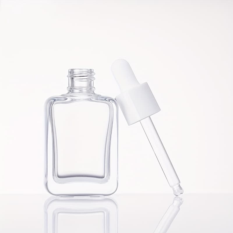 TEMU 30ml Clear/purple Glass Dropper Bottle