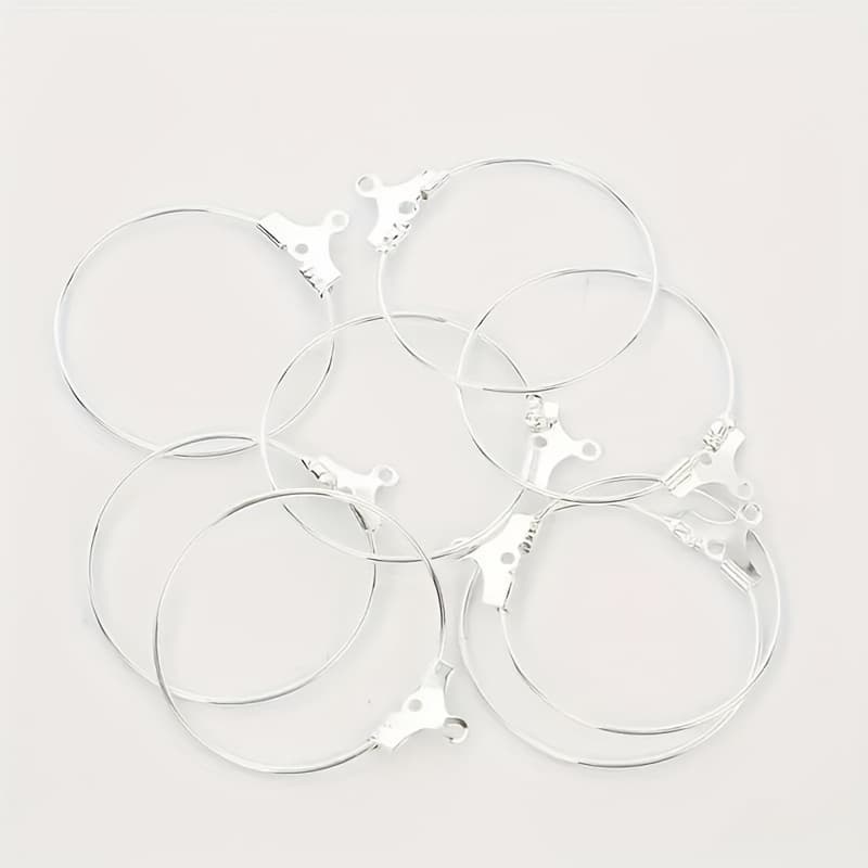 TEMU 30pcs Earring Findings, Round Earring Hangers, Jump Rings, 3cm Earring Making Supplies, Jewelry Making Diy Ear Connectors