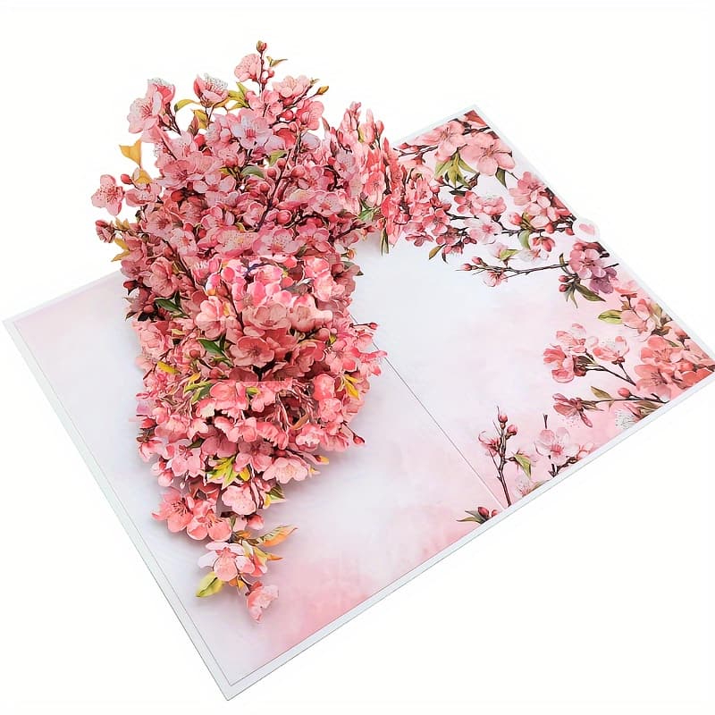 TEMU 1pc A Pop-up Greeting Card Featuring , Suitable For Christmas, Birthdays, Or As A Thank You Card, With Paper Carving, Perfect As A Present