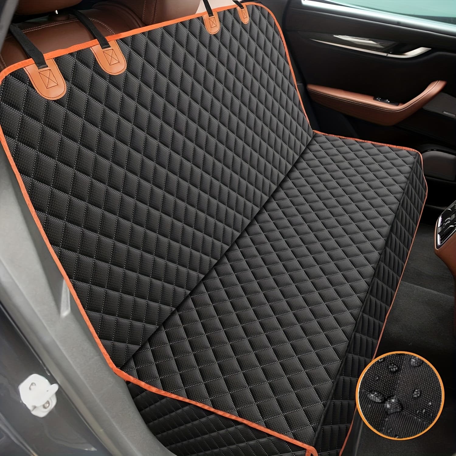 TEMU Rear Seat Dog Seat Cover Car Dog Seat Cover, Dog Seat Protector For Cars, Trucks And Suvs, Non-slip Rear Seat Cover For Pet