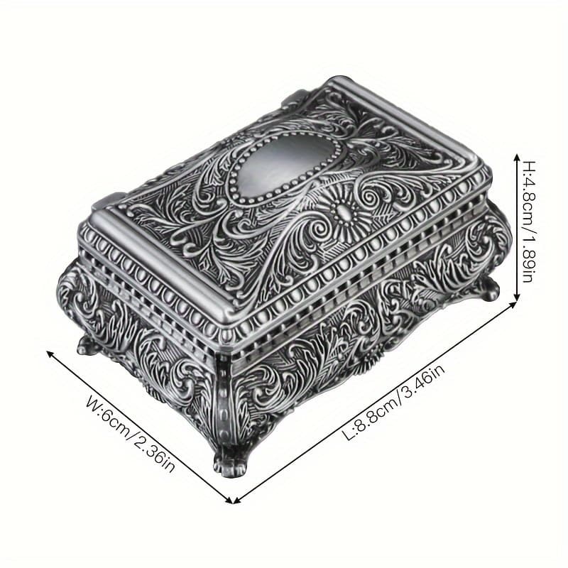 TEMU High-end European-style Jewelry Box, Metal Vintage Jewelry Case, Creative Jewelry Storage Box, Wholesale Cross-border