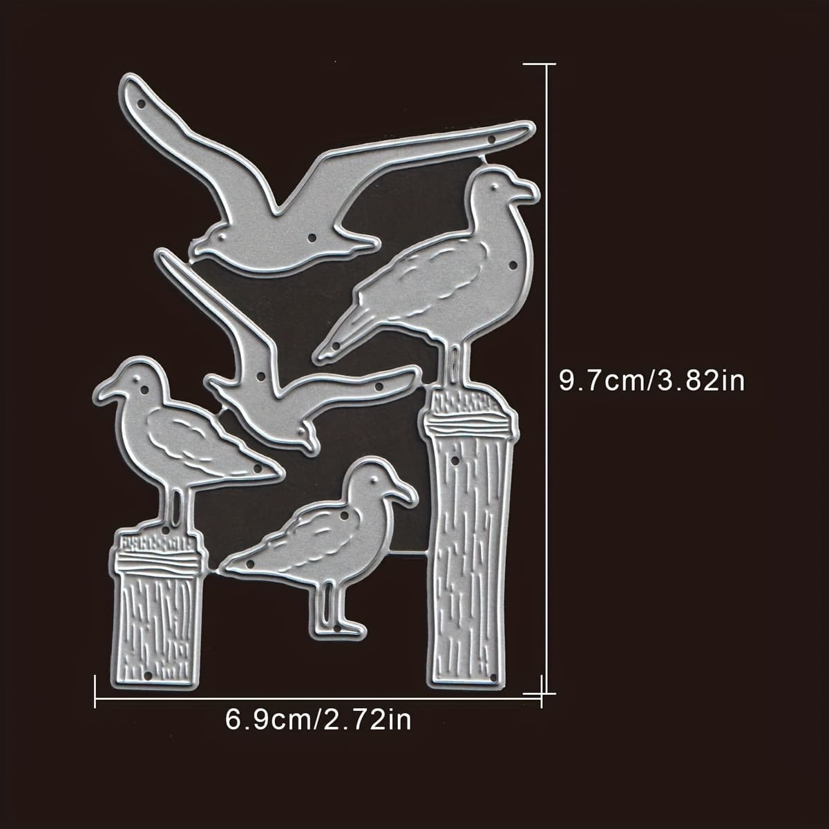 TEMU Original Lovely Metal Cutting Dies Scrapbooking Album Greeting Cards Home Decoration Holiday Handle Hand Made