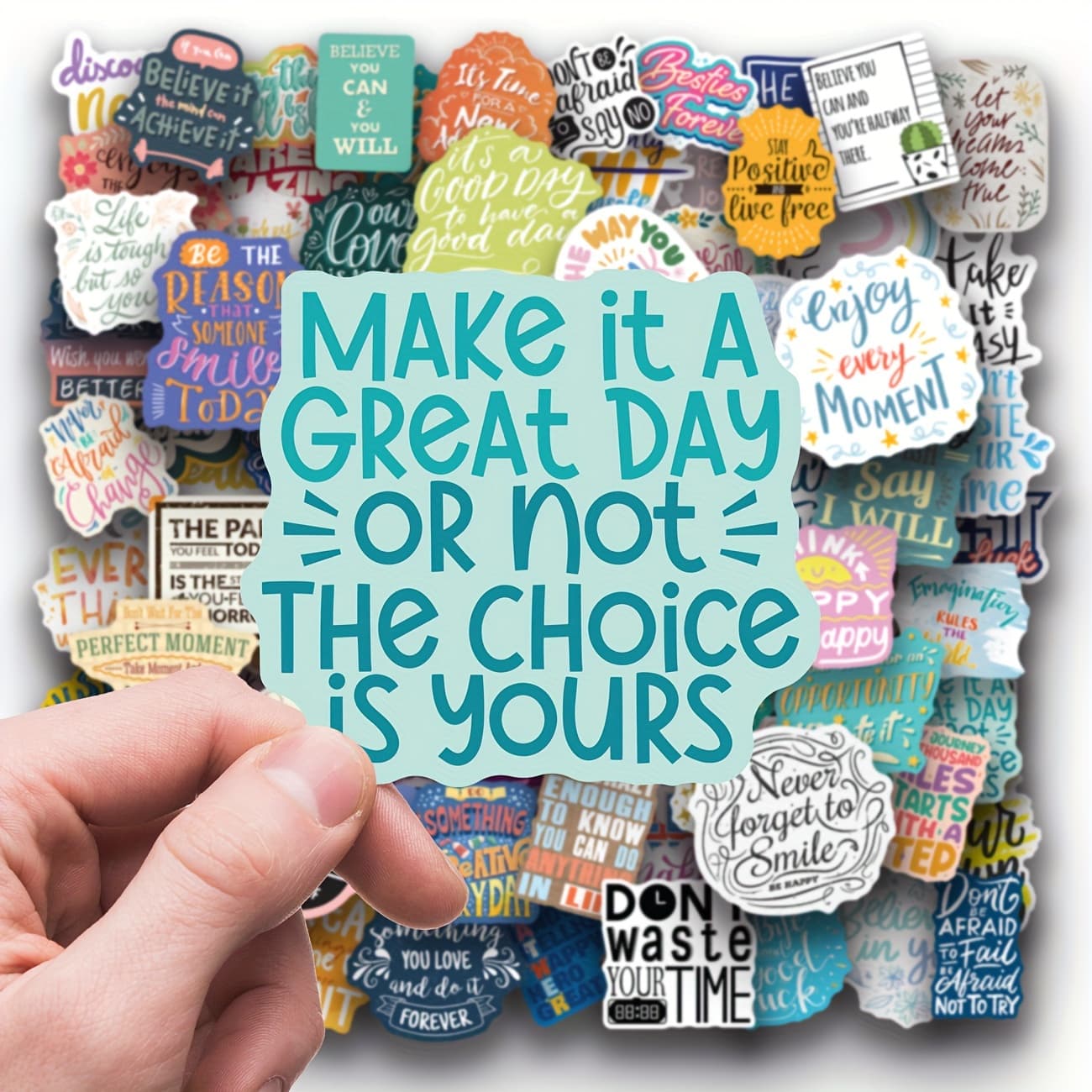 TEMU Pack Of 100 Motivational Stickers, Perfect For Adults And Women. Vinyl Quote Stickers Are Great For Decorating Water Bottles, Laptops, Phone Cases, And For Journaling With Positive Affirmations
