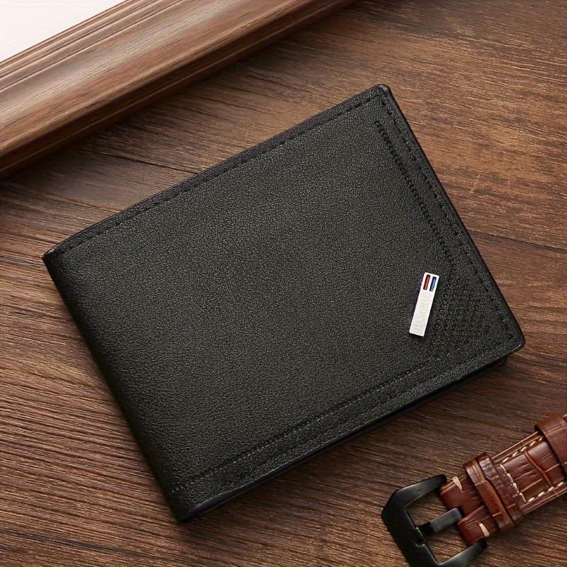 TEMU Men's Short Wallet, Multi-card Large Capacity Horizontal Wallet