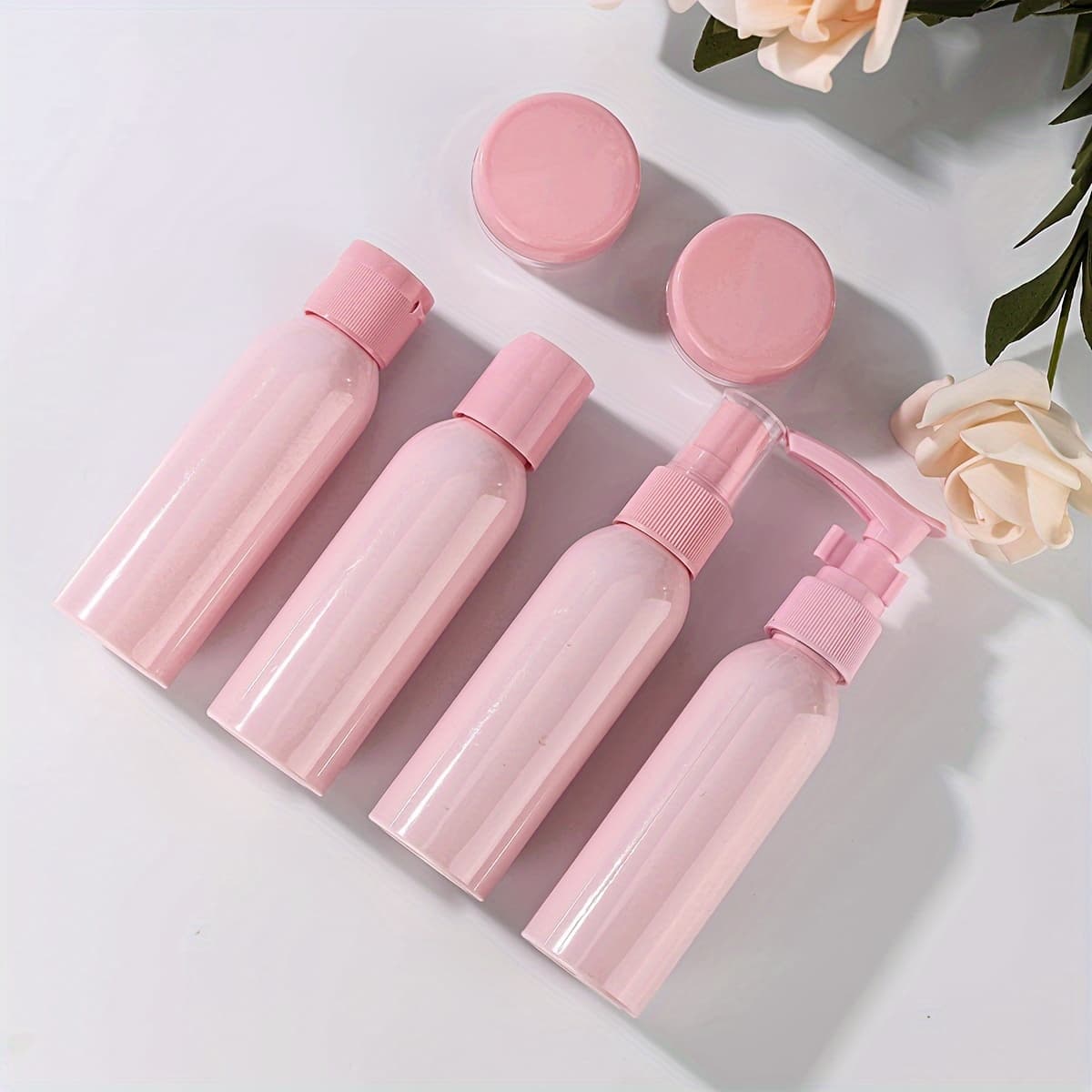 TEMU 6pcs Set Of Cosmetic Dispensing Bottles And Dispensing Cans Travel Cosmetic Dispensing Bottles Set