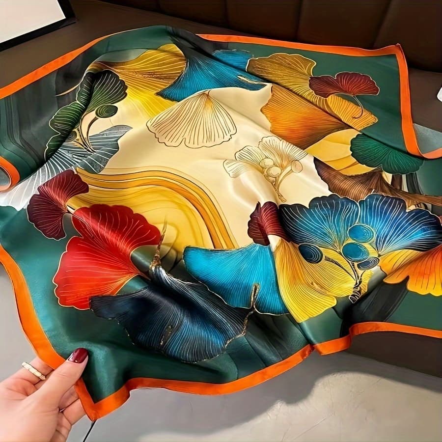 TEMU A Stylish And Elegant Square Scarf For Women, Perfect For Decorating Necks, Scarves, Or As A Bag Strap
