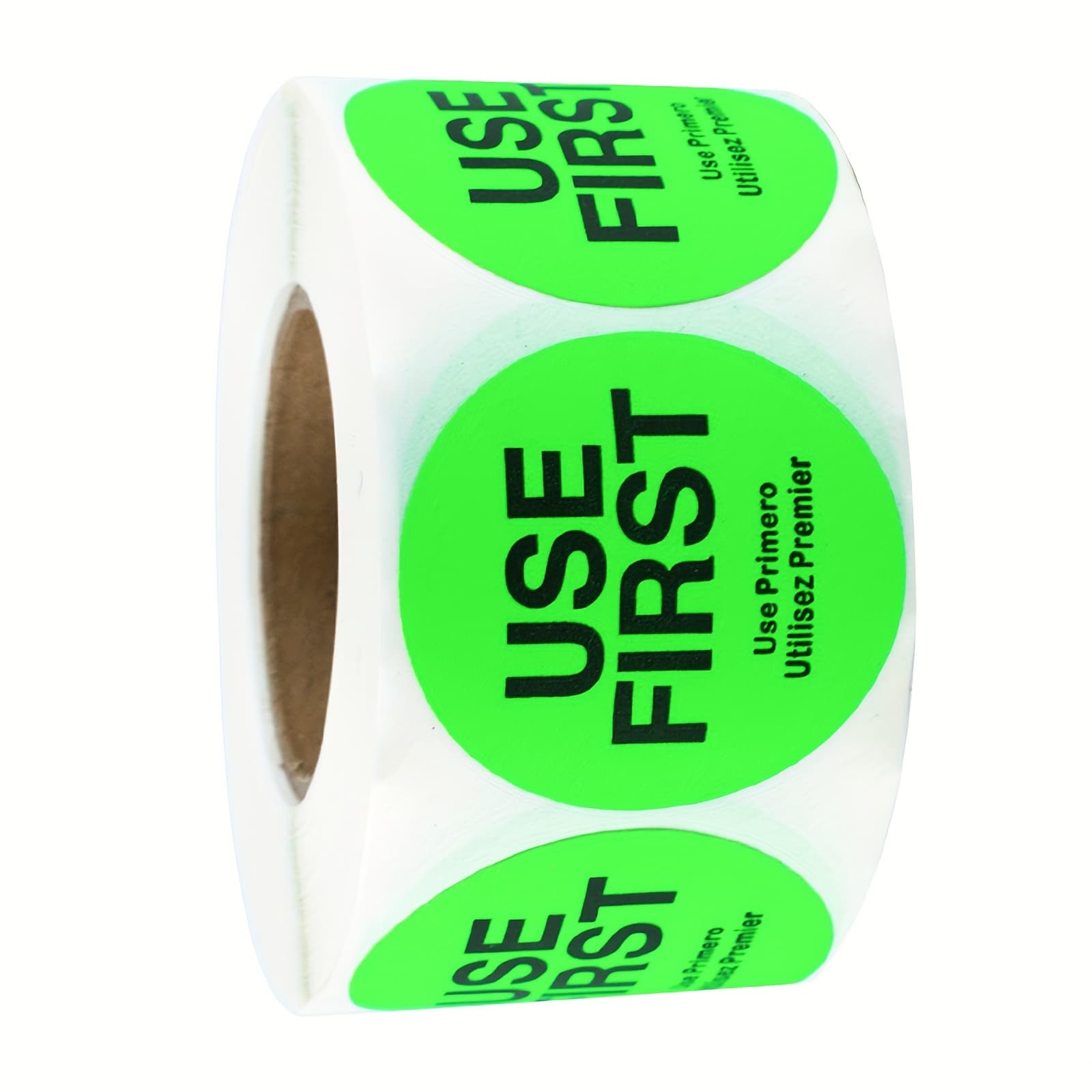 TEMU 500pcs 1.5 Inches (about 3.8 Cm) "use First" Inventory Control Label Permanent Adhesive , Disposable Sticker ( Colors)