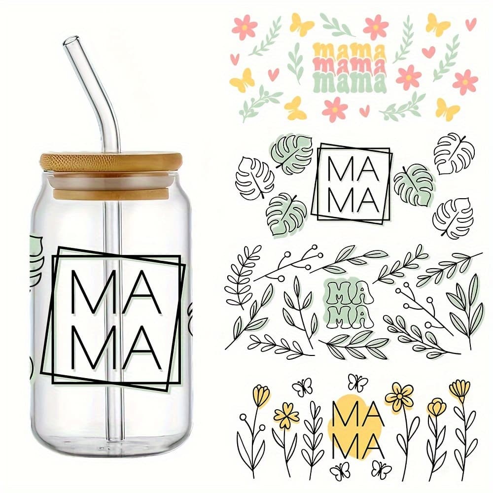 TEMU 4pcs Uv Printing Sticker Sticker 16oz Cup Sticker
