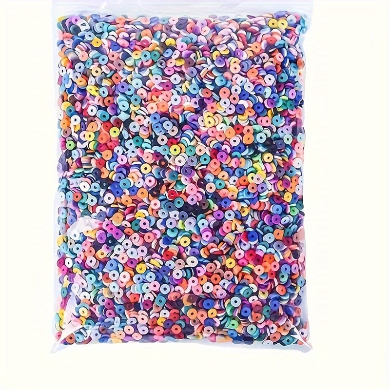 TEMU 5000pcs/set Soft Clay Slices Fashion Random Mixed Colors Jewelry Beads Bracelet Necklace Earrings Women' Production