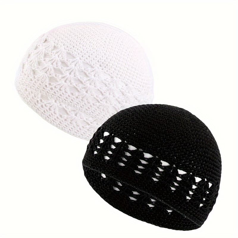 TEMU 2pcs Set Handmade Crochet Wheat Ear Wig Toupee Hat Hair Net Topper