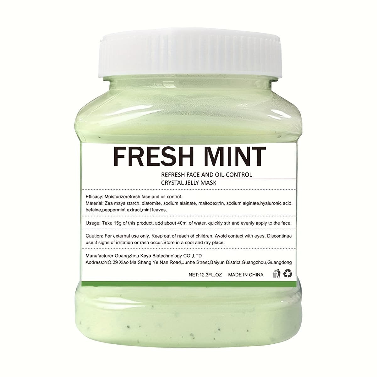 TEMU 12. 3fl. Mint Jelly Mask For Facial Skin Care, Natural Gel Hydro Face Masks, Professional Off Hydro Jelly Mask, Moisturizing, Improving & Hydrating, Mask Powder For Wrinkles