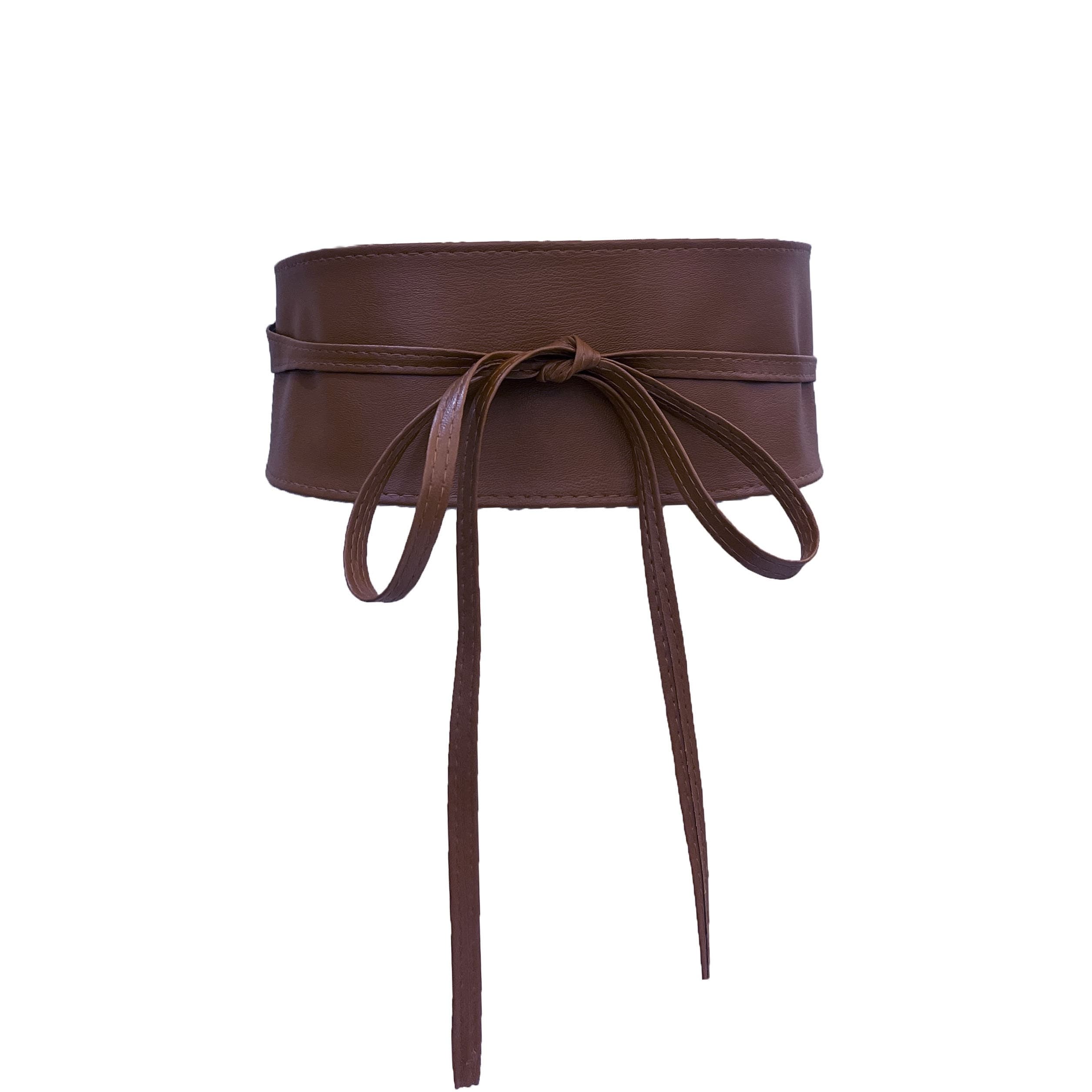 TEMU Women's Dress With Waist-cinching Belt, Wide Ribbon Bow Tie Cincher