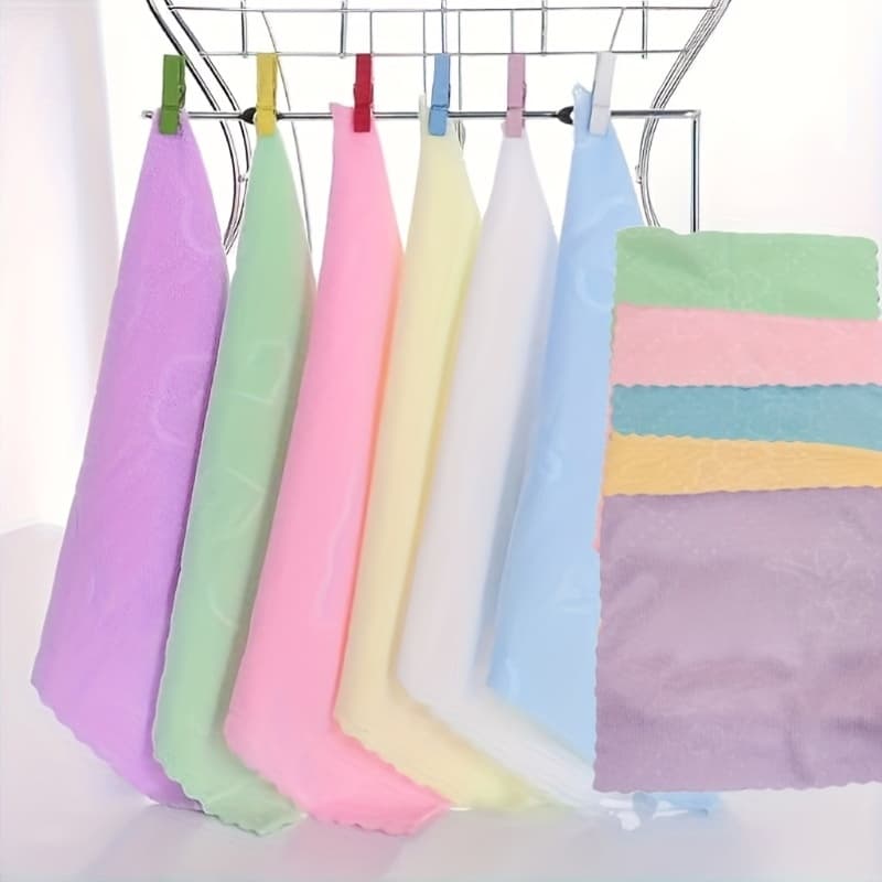 TEMU 5/10pcs Soft Ultra- Kitchen Cloth, Reusable Cleaning Cloth, Super Absorbent Tea Towel, Kitchen Dishwashing Cloth, Car Window Cleaning, Bathroom Random