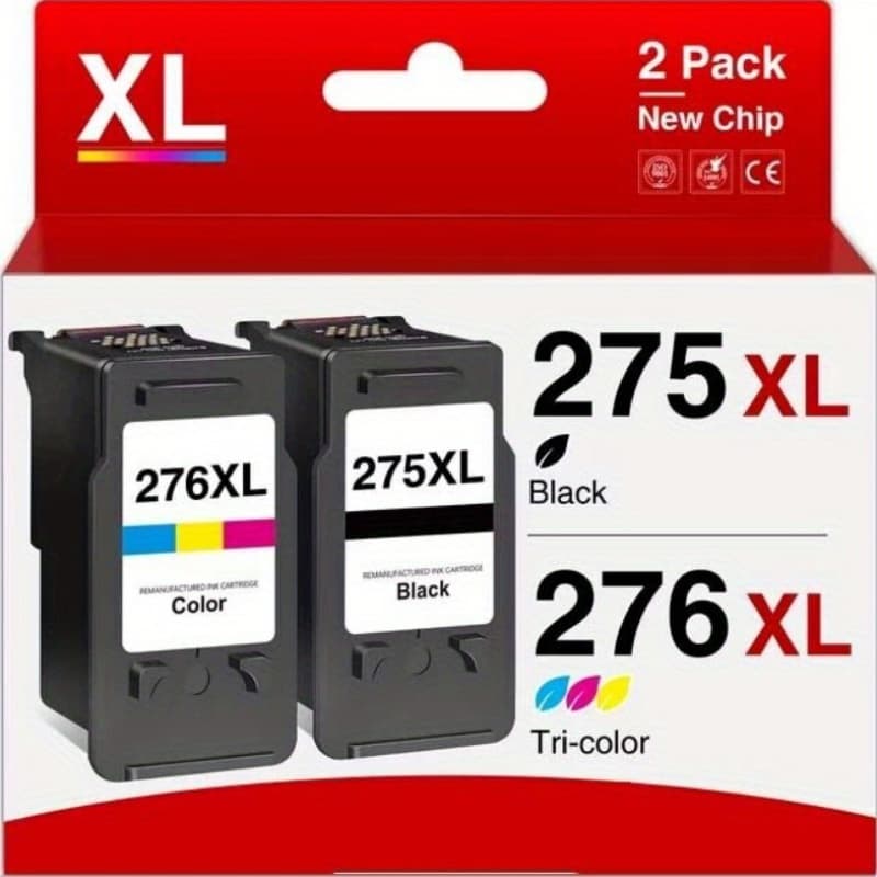TEMU High-quality Remanufactured Ink Cartridges 275xl And 276xl - Compatible Replacements For Printers That Use 275 And 276 - Comes With Black And Colorful Tricolor Ink Cartridges In A Multipack