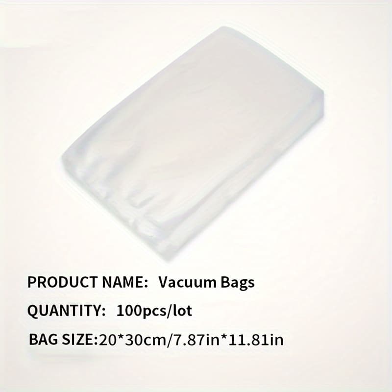 TEMU 100 Food Storage Bags, Micro Perforated Bag Containers For Fruits, Meat, Seafood, Refrigerator Containers, Food Containers, Packaging Bags, Vacuum