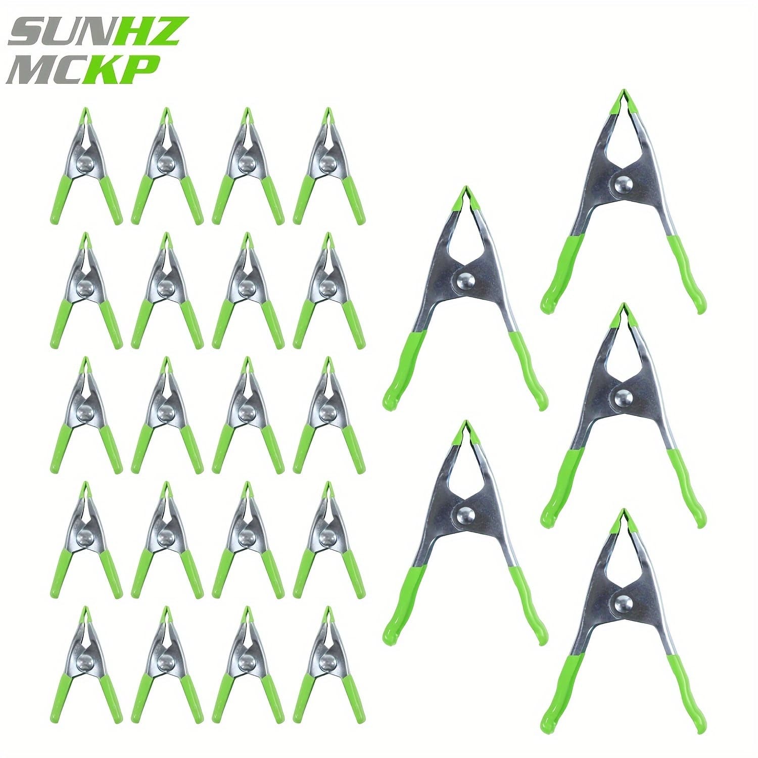 TEMU 25pcs Small Spring Clamps, 20 Pack 2" Clamps And 5 Pack 4" Clamps, Heavy Duty Spring Metal Spring Clamps With Rubber Handles, Ideal For Woodworking, Crafts, And Projects