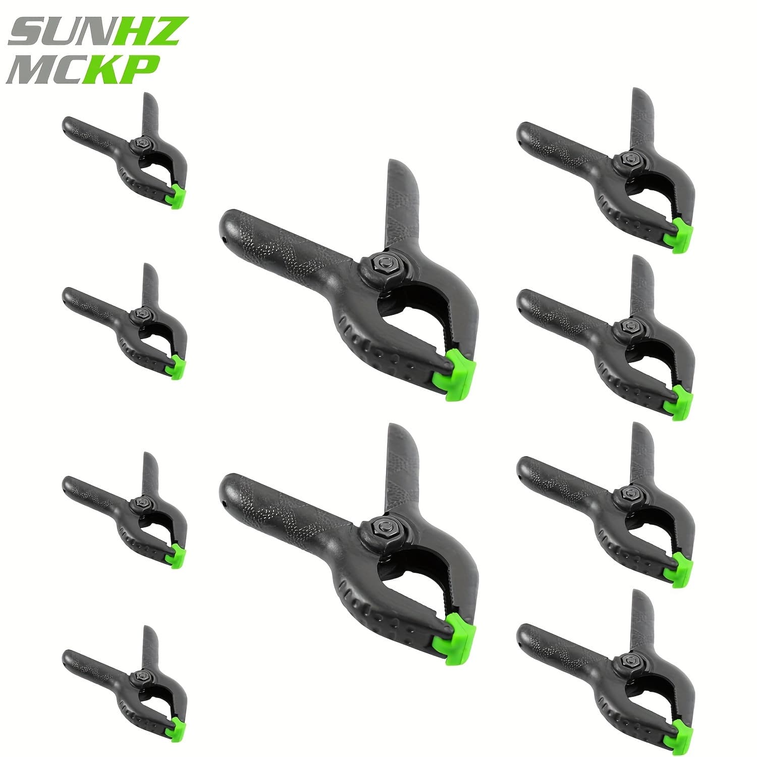 TEMU 10-pack Spring Clamp Set - Rubber Grips, 6.5", 4.5", 3.5" For Photography, Woodworking, Crafts, Home & Outdoor Projects - & Easy-to-use Clips